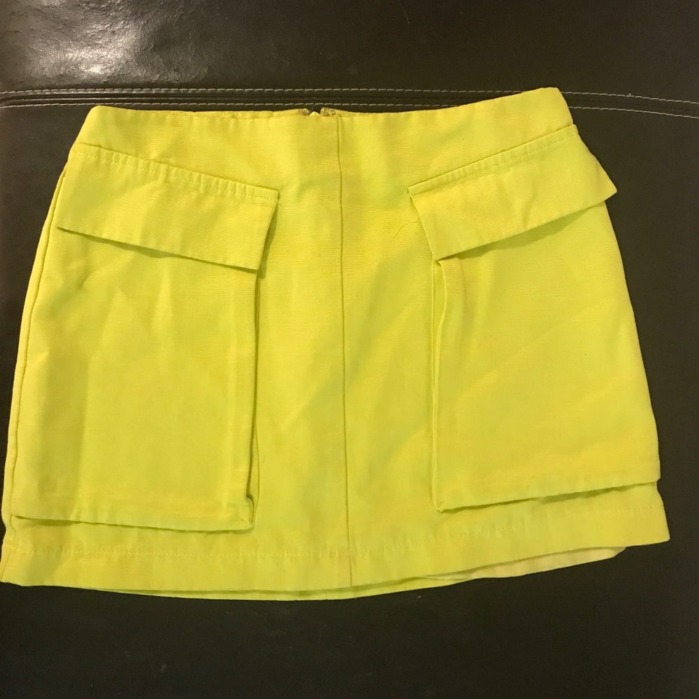 COPY - Bright Yellow Mini Skirt